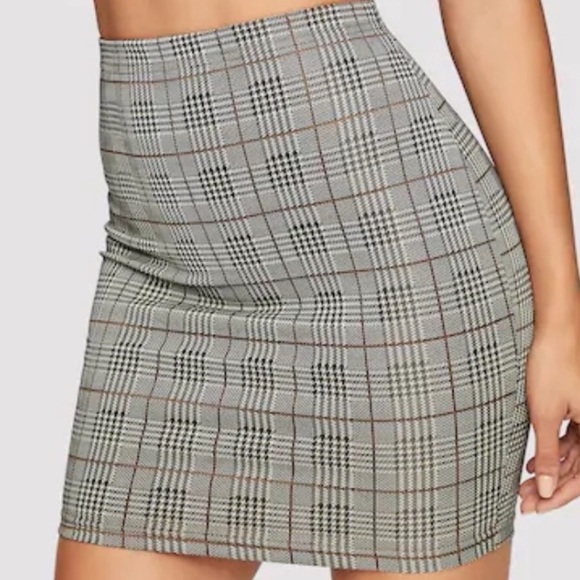 Plaid Bodycon Skirt - Picture 2 of 8